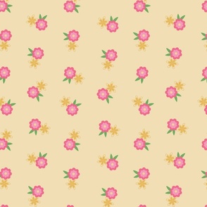 Yellow Pink Floral