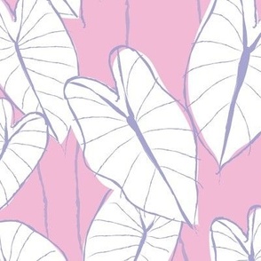 LARGE Pastel Summer - poi-fect elephant ear leaf_ cotton candy and lilac