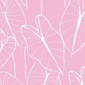 LARGE Pastel Summer - poi-fect elephant ear leaf_ cotton candy pink