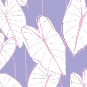 LARGE Pastel Summer - poi-fect elephant ear leaf_ lilac and cotton candy