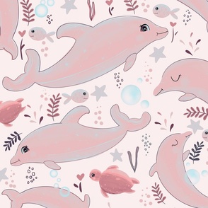 Plush pink dolphins 