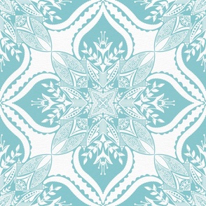 Floral Geometric Muted Green Large