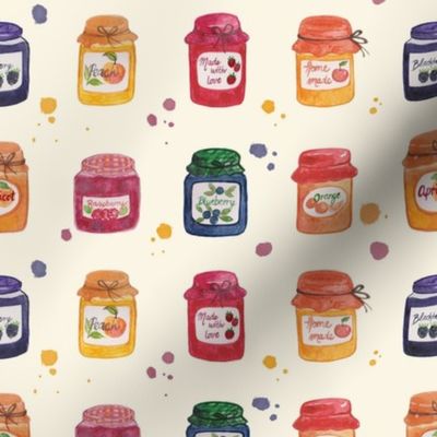 Jam jars with splashes - small