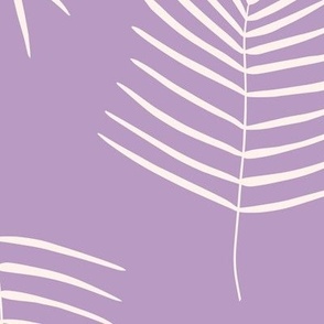 Minimal Leaf / medium scale / simple minimal botanical pattern tropical vibes lilac purple