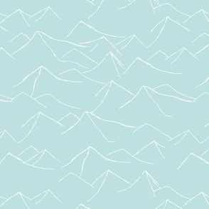 Sahara desert summer mountains and dunes abstract mountain tops - Moroccan theme white on light blue 