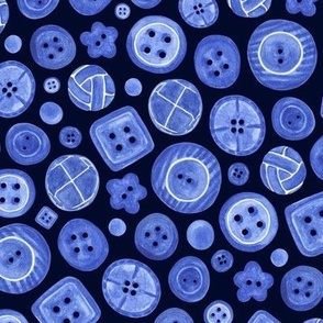 Painted Buttons // Dark Blue