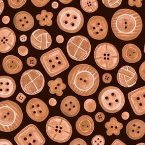 Painted Buttons // Rustic Brown