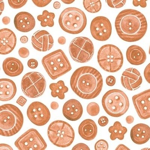 Painted Buttons // Natural Tan