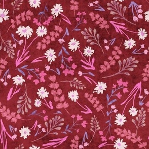 Mallory Floral 2 Cranberry