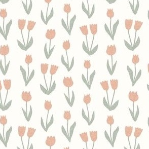 (small scale) tulips - spring flowers - blush  - LAD22