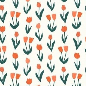 (small scale) tulips - spring flowers - summer orange - LAD22