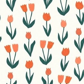 tulips - spring flowers - summer orange - LAD22
