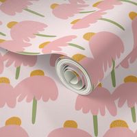 PINK UMBRELLA FLOWERS PATTERN