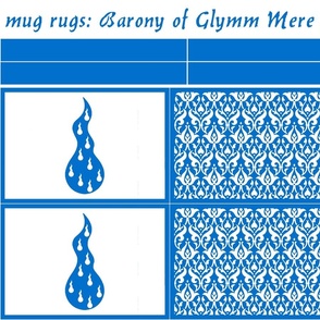 mug rugs: Barony of Glymm Mere (SCA) 