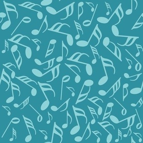 Music Notes Petal Solid Colors Lagoon and Pool