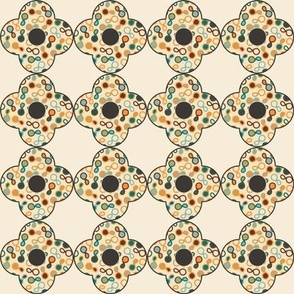 Quatrefoil Flowers - Dark Retro Paisley - Vintage Nostalgia Kitchen Wallpaper Design Challenge