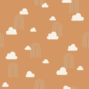 Rainbows & Clouds // Dusty Orange // 