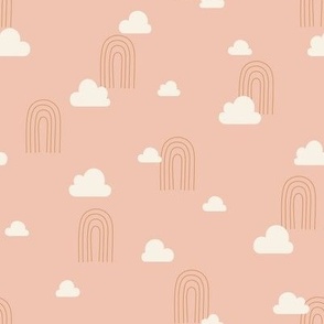 Rainbows & Clouds // Baby Coral Pink // 