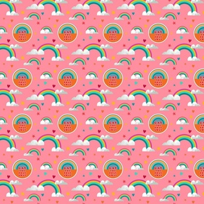 Gay the pray away fabric pink small