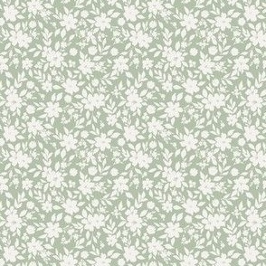 two tone floral - sage