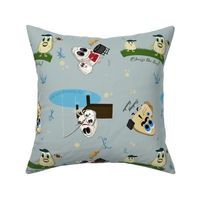 Father’s Day cheese characters - large pattern