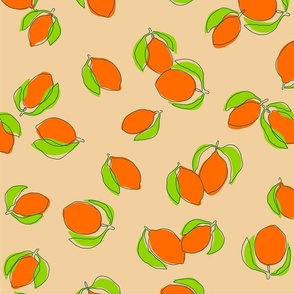 Large Single-Line Oranges