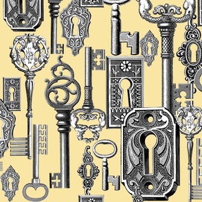 Vintage Keys - goldenrod