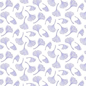 Block Print Ginkgo Leaves Purple by Angel Gerardo - Small Scale