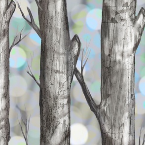 Trees Boca Aqua Iridescent Forest Wallpaper Magical Mystical