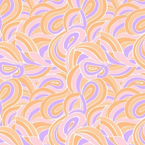 Rainbow swirl waves Regular Scaleorange purple pink by Jac Slade