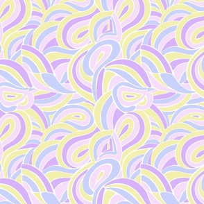 Rainbow swirl waves purple Regular Scale citrus blue by Jac Slade