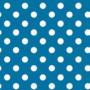 Bright Blue Polka Dots