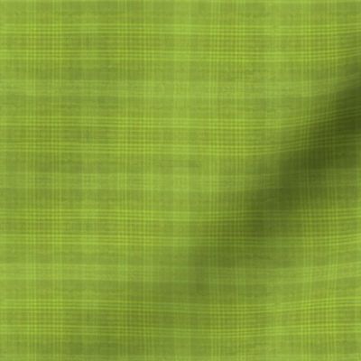 Chartreuse and mint slubby plaid small