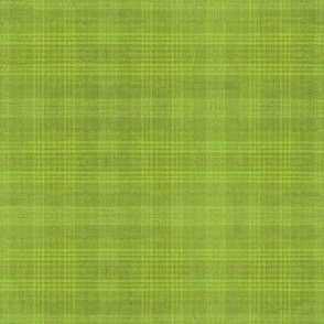 Chartreuse and mint slubby plaid small