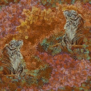TIGERS ENJOYING SUN BROWN PSMGE