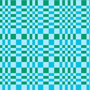 gingham multi size (blue and green)