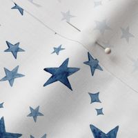 Blue Watercolor Stars