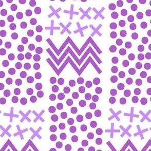 Purple stripe / dots / cross / contemporary / bold / abstract