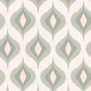 Ikat waves french grey XL wallpaper scale by Pippa Shaw