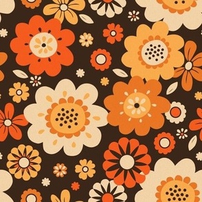 Full bloom, 70s, 60s, floral, 70s fashion