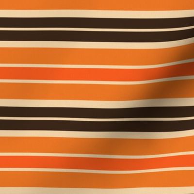 Retro stripe, orange, brown