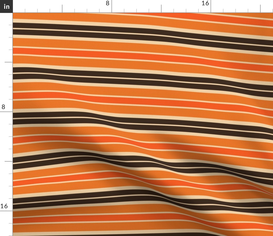 Retro stripe, orange, brown