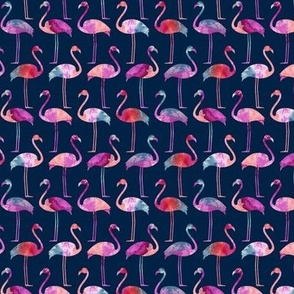 ( small ) Flamingo, flora, watercolor floral