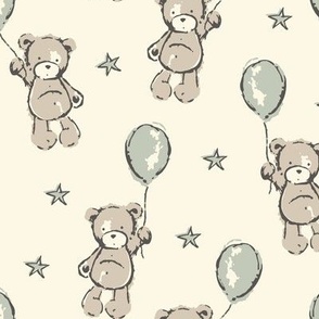 Teddy bear, bears, balloons, nursery