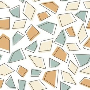 Retro Terrazzo / Glade / Geometric / Non Directional / Honey Green Mist / Small