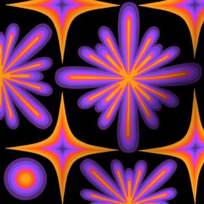 Kaleidoscope blacklight colors - large scale