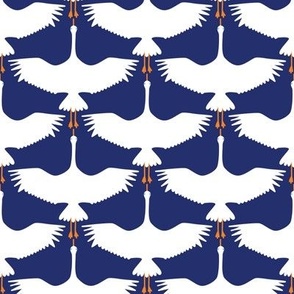 Cranes_on blue_orange feet_©Solvejg Makaretz