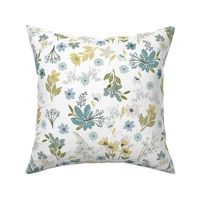  blue tone painterly florals farmhouse cottage florals by terriconraddesigns copy