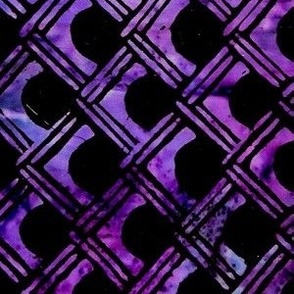 purple basketweave batik mirror repeat