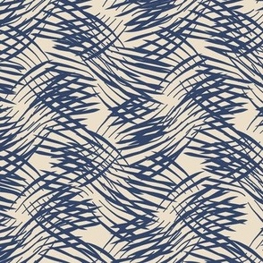 Woven, Navy Blue and Beige